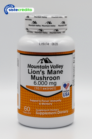 Lions Mane Mushroon 6.000 mg 60 Capsulas Mountain Valley "ENVIO GRATIS"