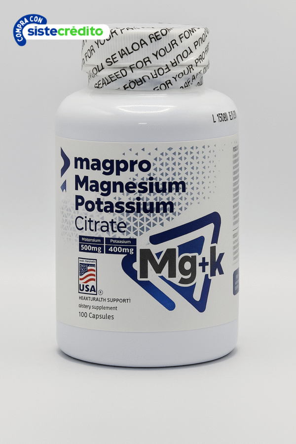 Magnesium & Potassium Citrate X100 Capsulas Magpro "ENVIO GRATIS"