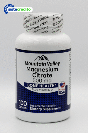 Magnesium Citrate 500 mg X100 Capsulas Mountain Valley "ENVIO GRATIS"
