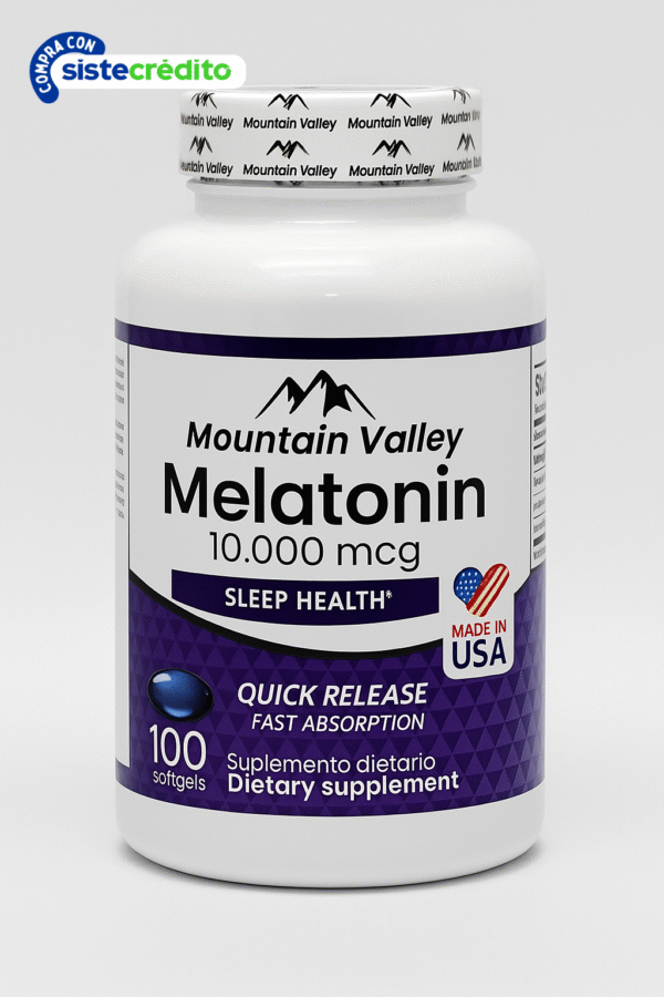 Melatonin 10.000 mcg X100 Softgels Mountain Valley "ENVIO GRATIS"