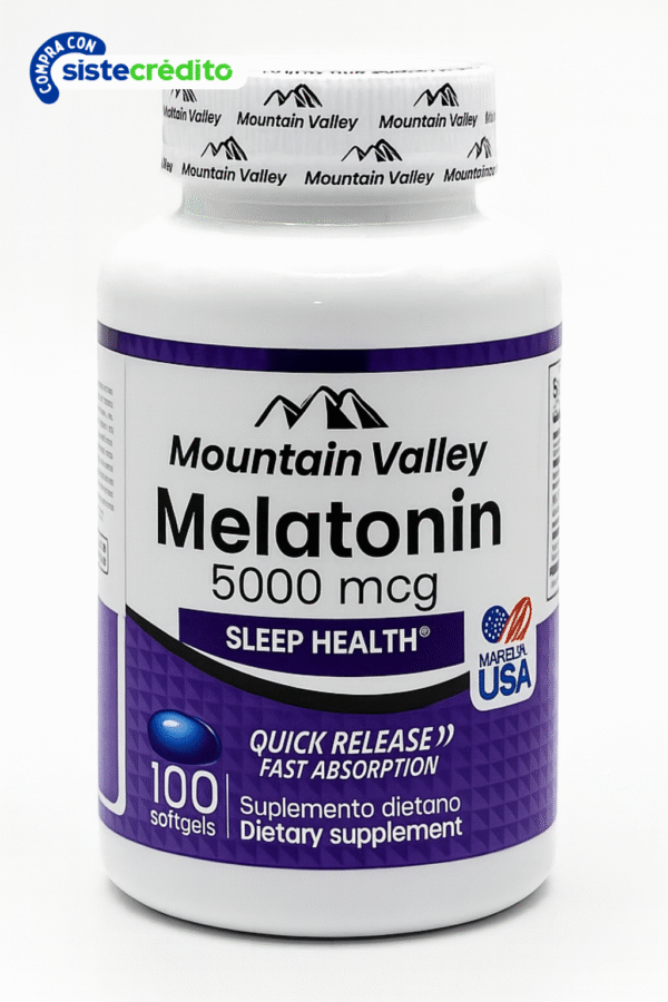 Melatonin 5000 mcg X100 Softgels Mountain Valley "ENVIO GRATIS"