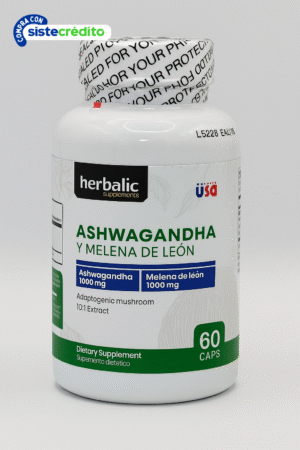 Ashawagandha & Melena de León X60 Capsulas Herbalic "ENVIO GRATIS"