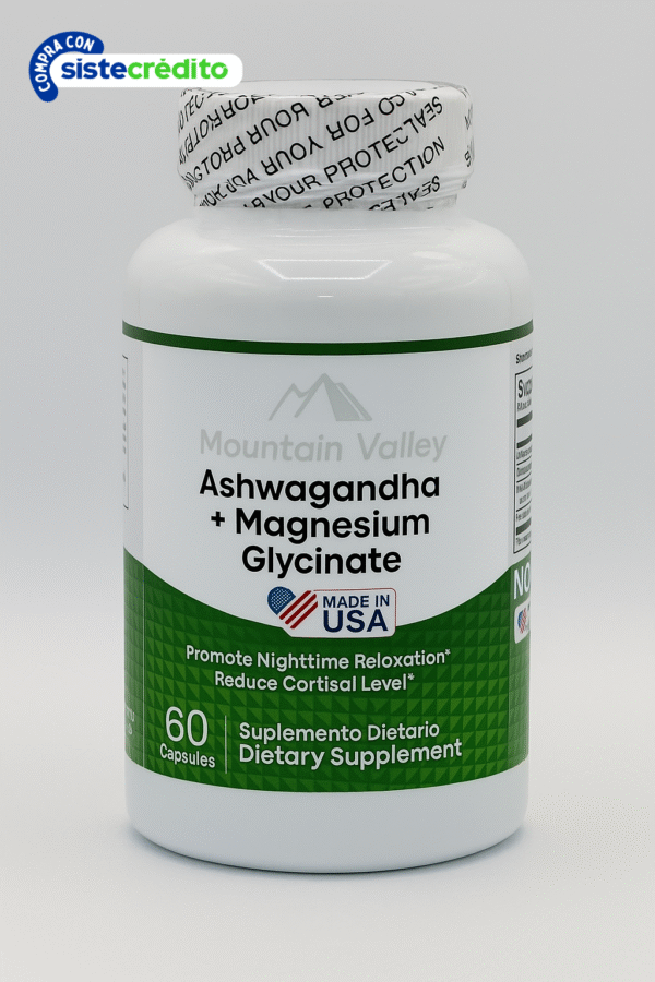 Ashawagandha + Magnesium Glicynate X60 Capsulas Mountain Valley "ENVIO GRATIS"