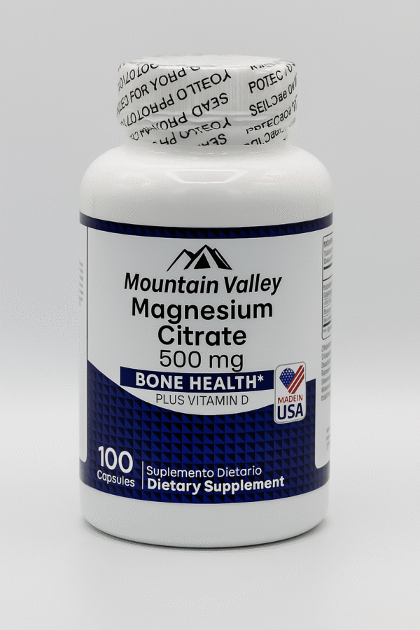 MAGNESIUM CITRATE 500 mg X100 Capsulas Mountain Valley