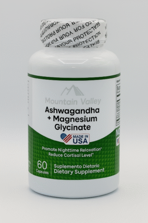 ASHWAGANDHA + MAGNESIUM GLYCINATE X60 Capsulas Mountain Valley