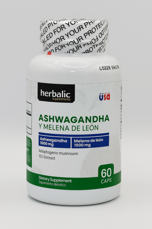 ASHWAGANDHA  & MELENA DE LEÓN X60 Capsulas Herbalic
