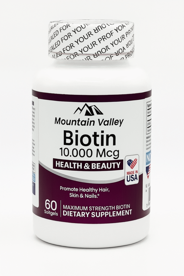 BIOTIN 10.000 mcg X60 Softgels Mountain Valley