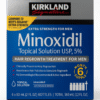 Minoxidil Topical Solution USP 5% Kirkland X6 Frascos (360 ml) "ENVIO GRATIS"