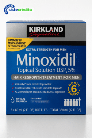 Minoxidil Topical Solution USP 5% Kirkland X6 Frascos (360 ml) "ENVIO GRATIS"