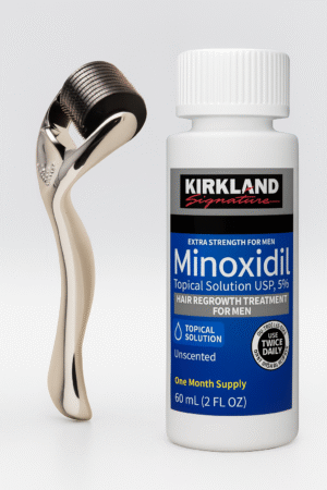 Minoxidil Kirkland Topical Solution USP 5% 60 ml + Derma Roller 0.5 mm "ENVIO GRATIS"