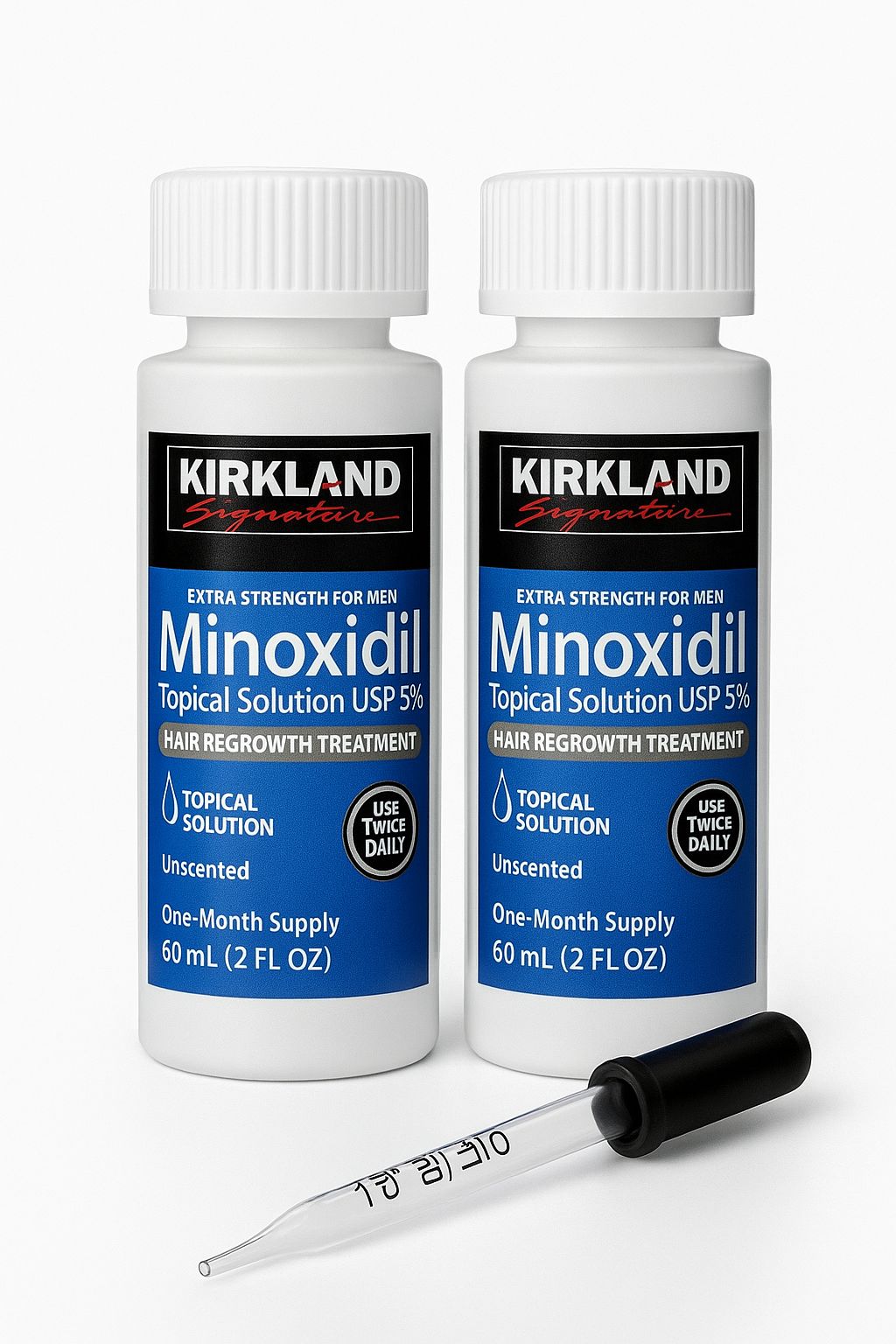 MINOXIDIL Topical Solution USP 5% Kirkland X2 Frascos (120 ml)