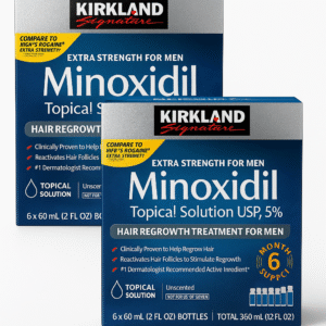 MINOXIDIL Topical Solution USP 5% Kirkland X12 Frascos (2 Cajas 720ml)