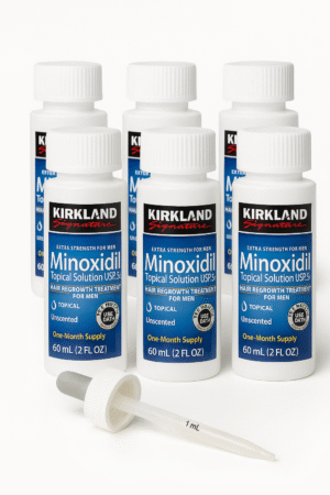 MINOXIDIL Topical Solution USP 5% Kirkland X6 Frascos (360 ml)