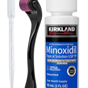 Minoxidil Kirkland Topical Solution USP 5% 60 ml + Derma Roller 0.5 mm "ENVIO GRATIS"