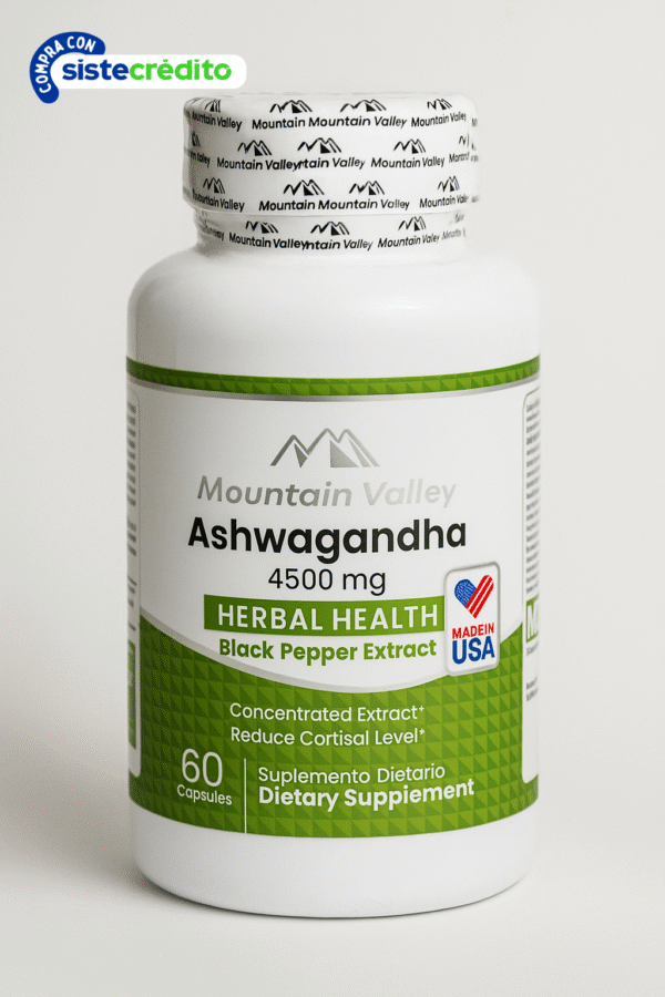 Ashawagandha 4500 mg 60 Capsulas Blandas Mountain Valley