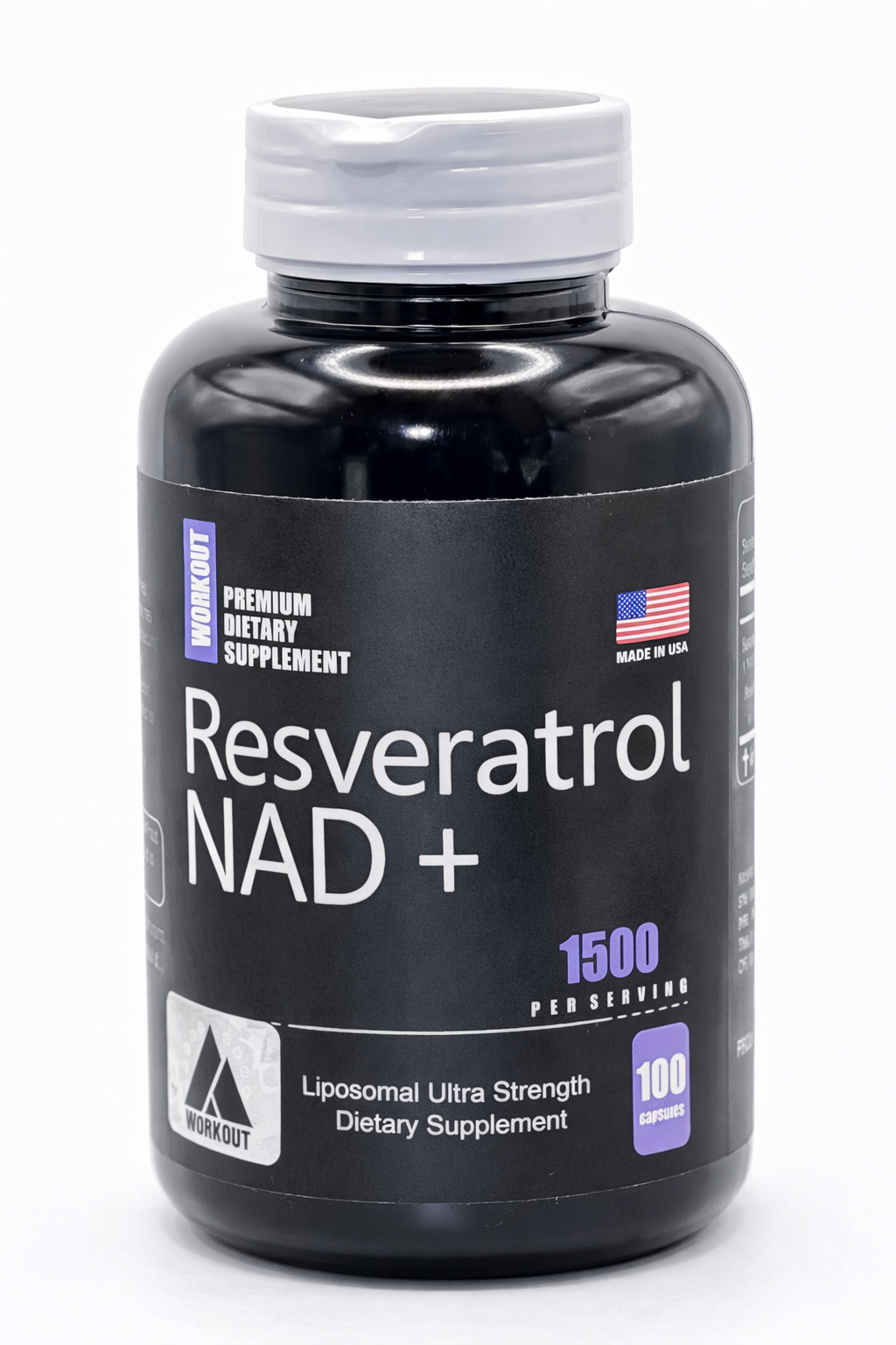 NAD 1200 mg + Resveratrol 300mg X100 Capsulas Workout