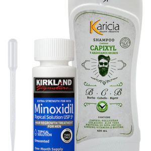 Minoxidil Kirkland 5% 1 Frasco + Shampoo Karicia Capixyl 400 ml "Envío Gratis"