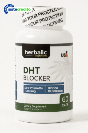 DHT Blocker Saw Palmetto 1000 mg + Biotina 10.000 mcg x 60 Capsulas