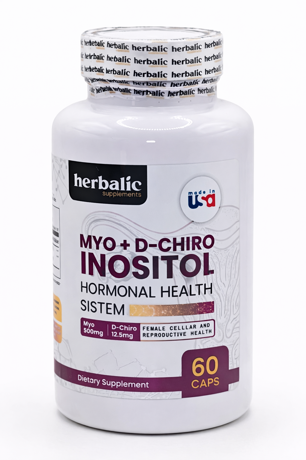 MYO - D-CHIRO INOSITOL Hormonal Health Sistem 60 Cap Herbalic
