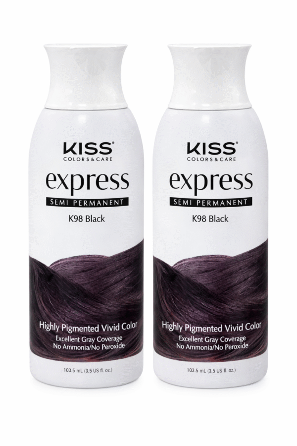 A031 Kiss Color K98 Black x2 Frascos "Envío Gratis"